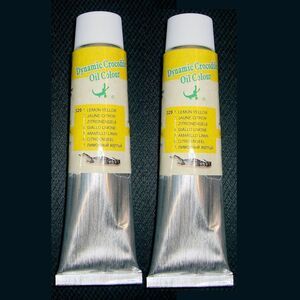 Lot of 2 tubes Artist Quality Oil Paint ea. 170ml Lemon Yellow
